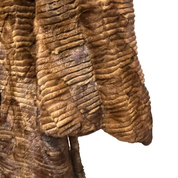 Vintage Filimegas Brown Mink Long Fur Winter Coat Size Medium - Picture 7 of 16